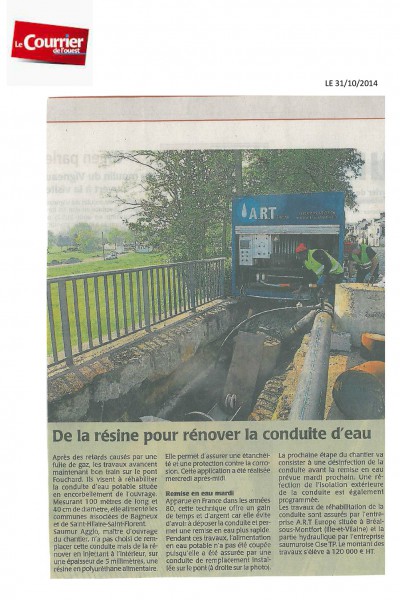 Publication dans "Le Courrier de l'Ouest"